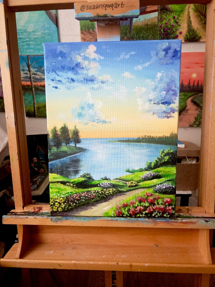 peaceful seascape painting