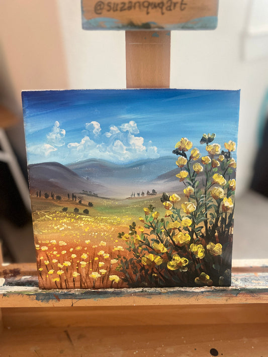 Yellow Fields - Landscape painting